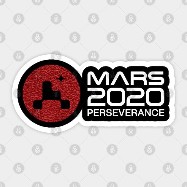 Mars 2020 Perseverance - Space Red Leather Galaxy - Black Sticker by applebubble